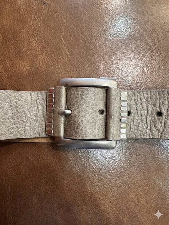 Calleen Cordero Women\'s Silver Leather studded Belt size 32 (M/L) main image 8